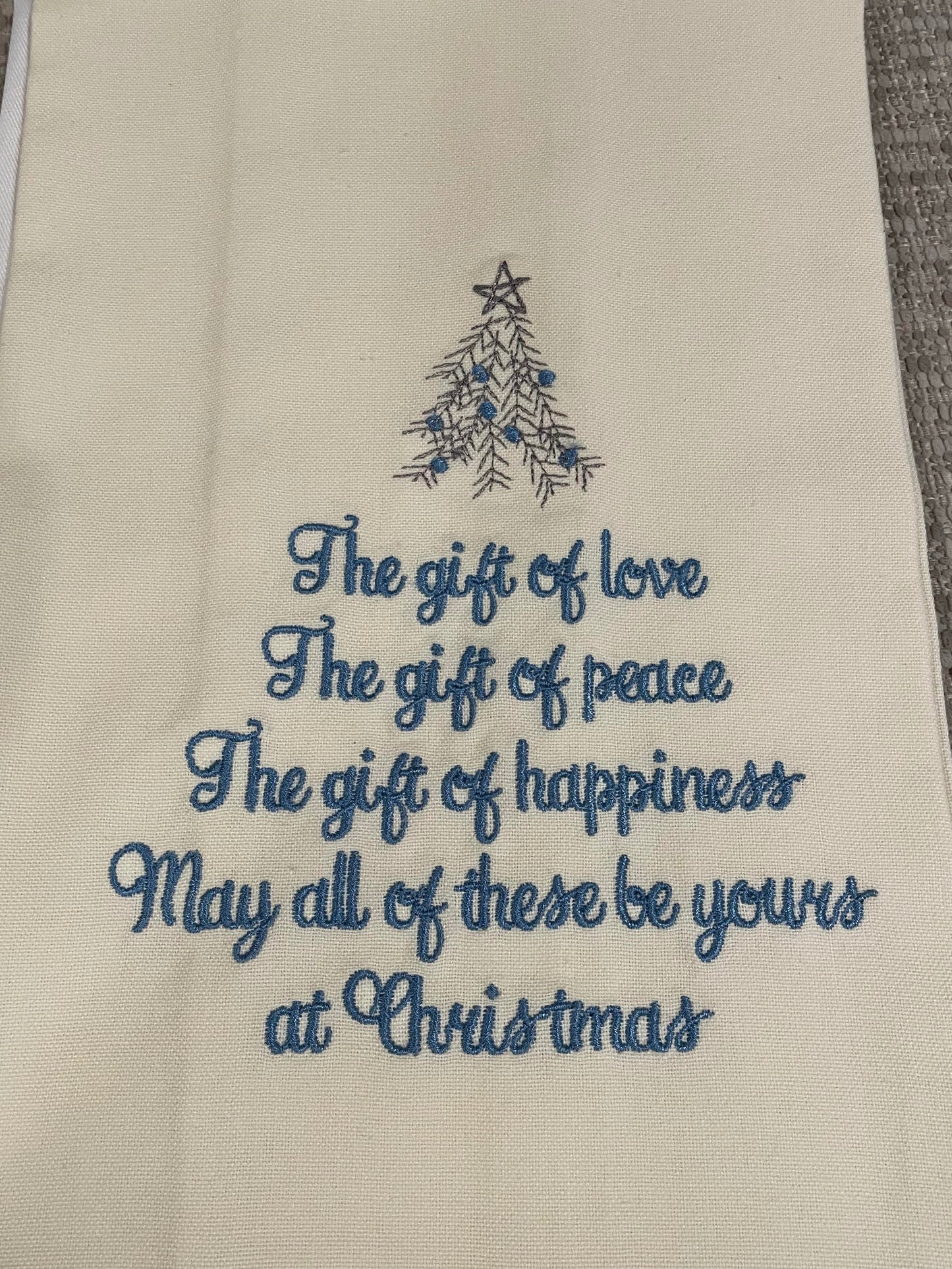 "Gifts" Christmas Kitchen Towel