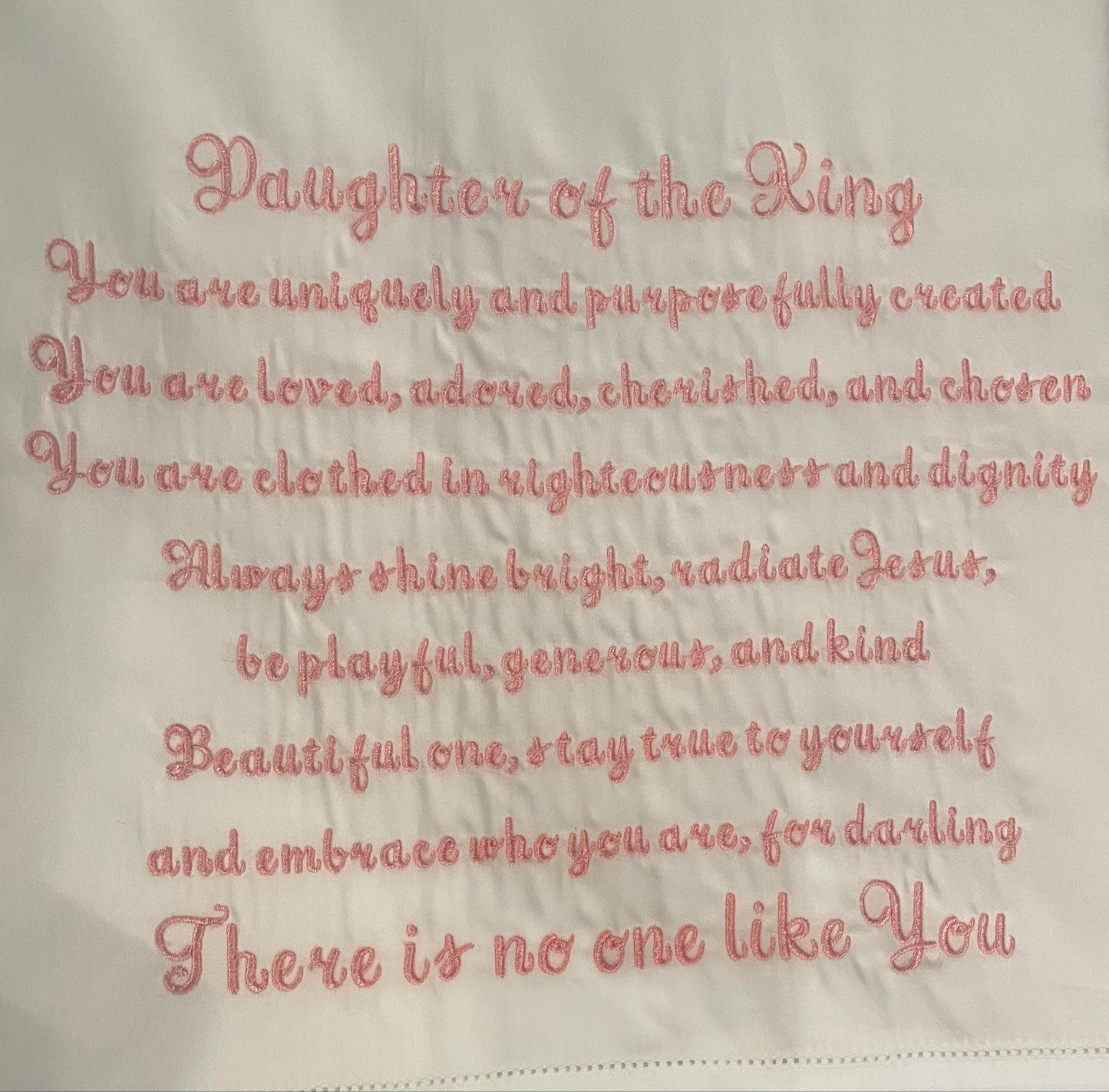 "Daughter of the King" Pillowcase