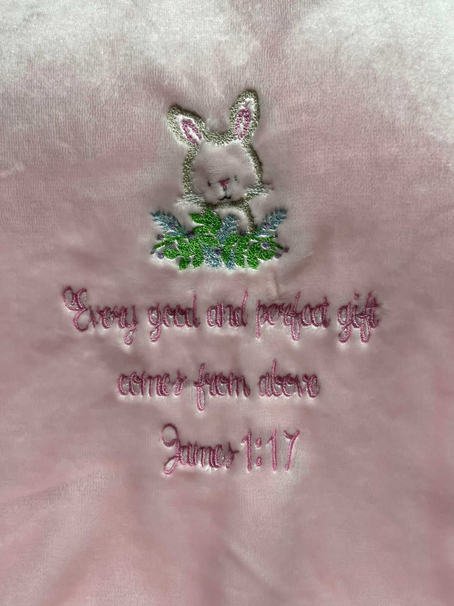 "Every Good Gift" Pink Baby Blanket