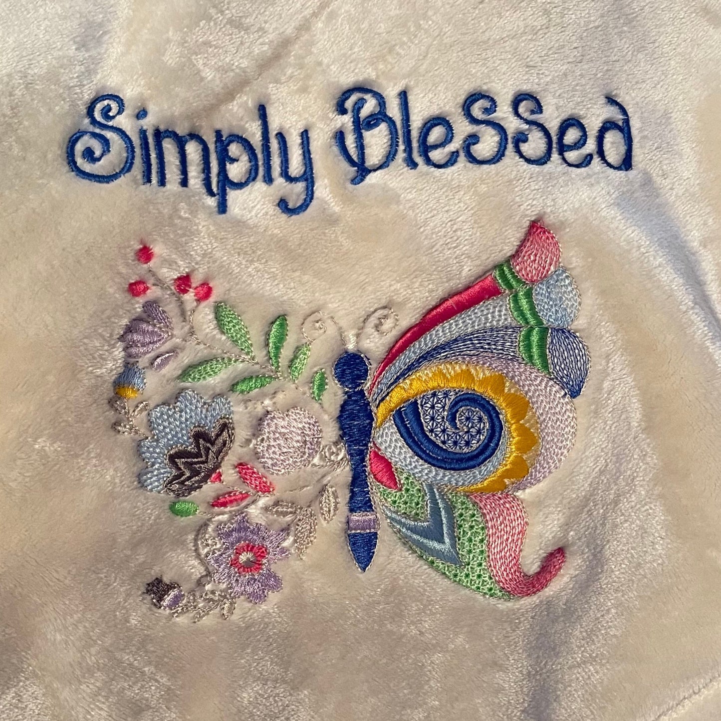 "Simply Blessed" Cream Throw