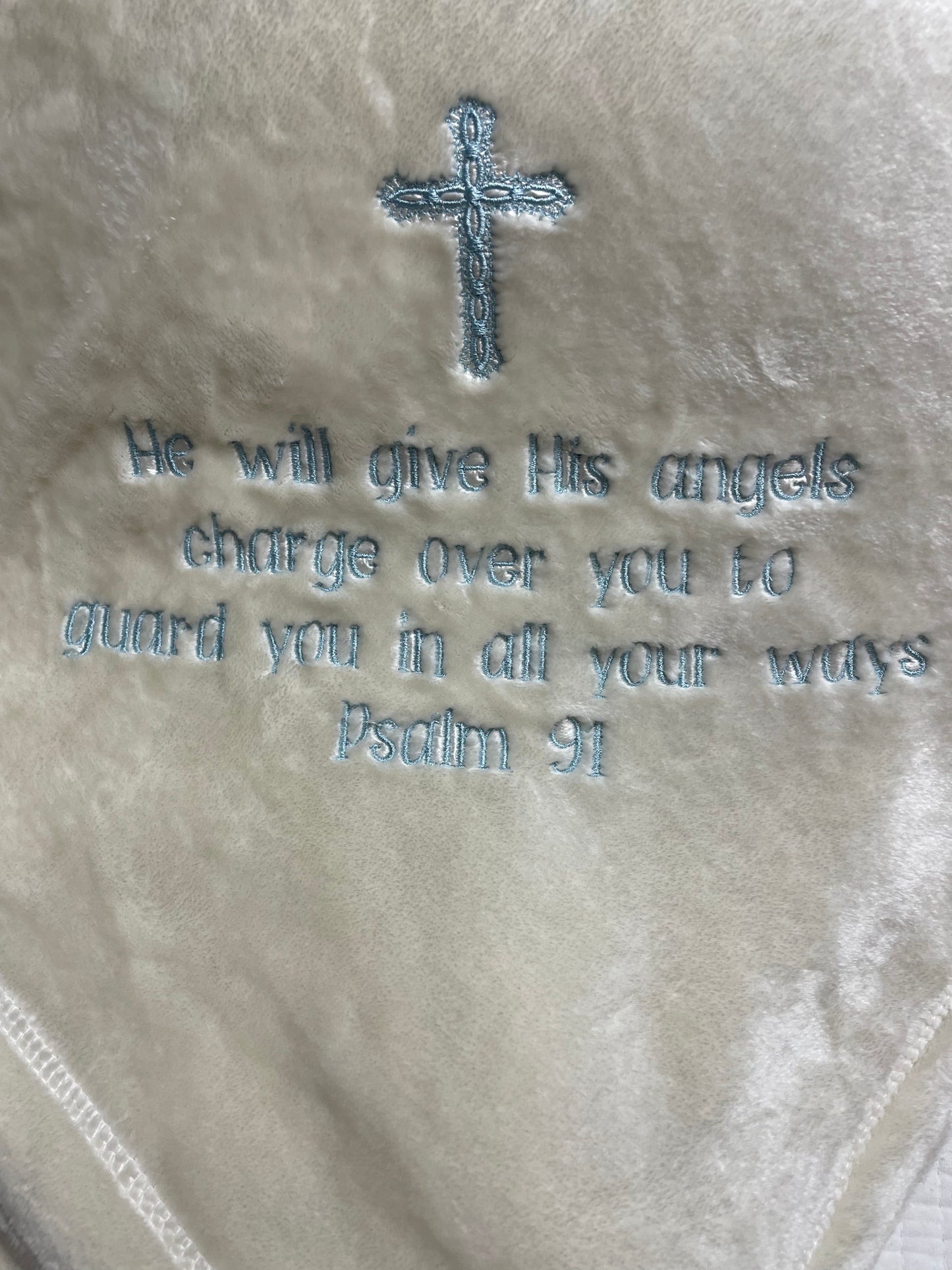 "Psalm 91" Cream Throw