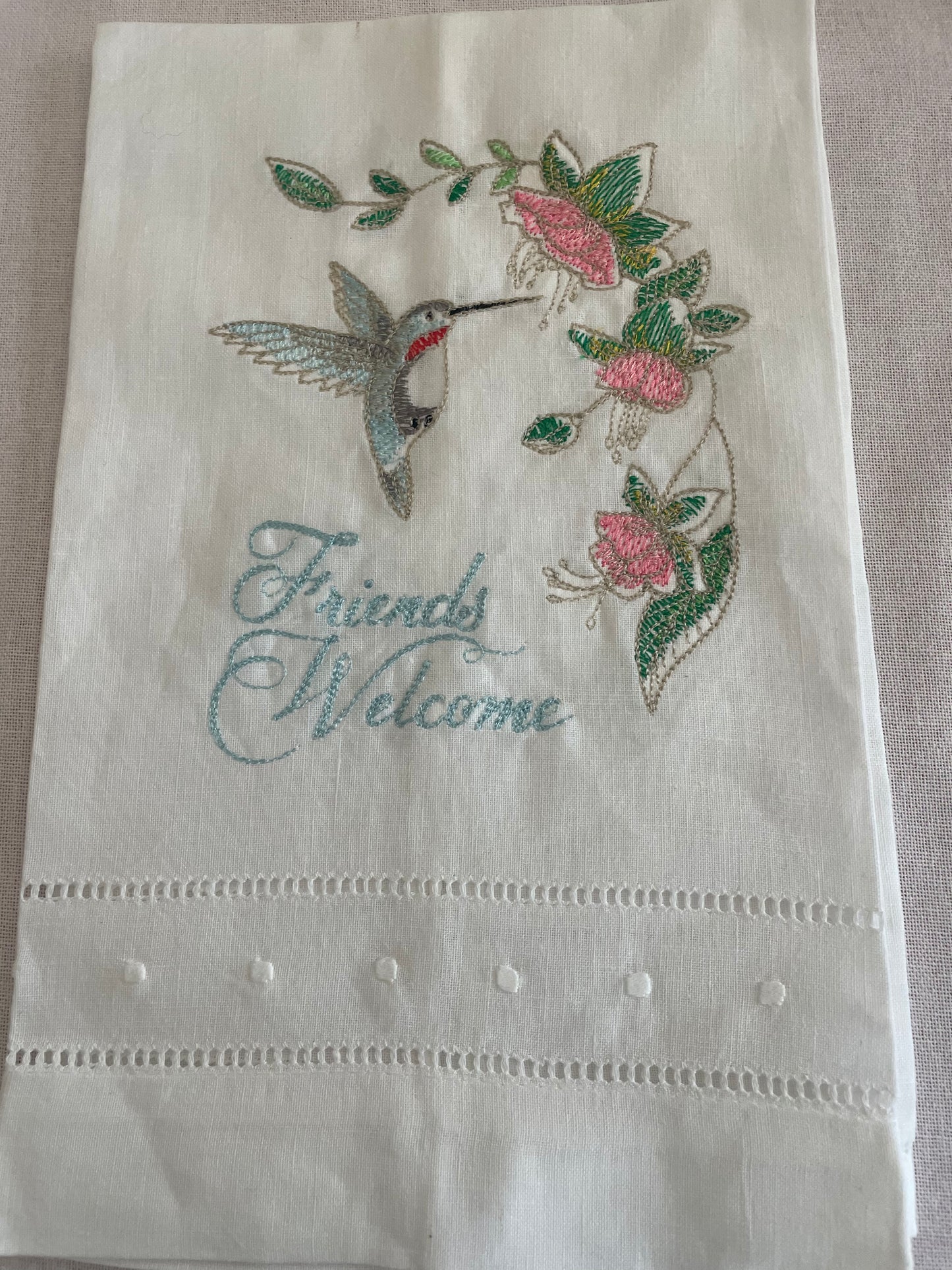 Hummingbird Linen Kitchen Towel