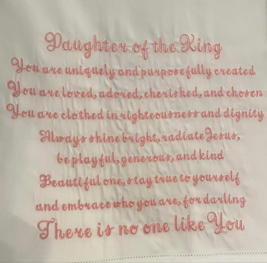 "Daughter of the King" Pillowcase