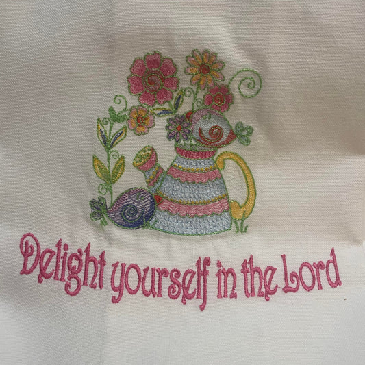 "Delight in the Lord" Kitchen Towel