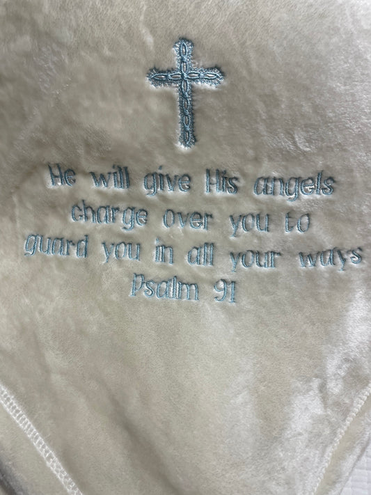 "Psalm 91" Cream Throw