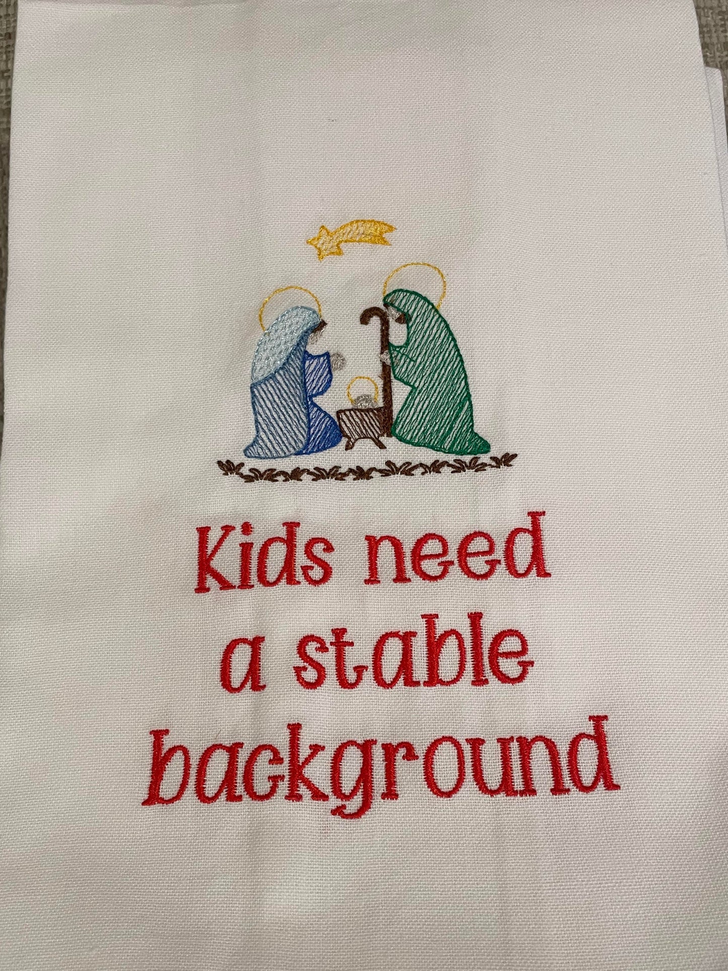 "Stable Background" Kitchen Towel