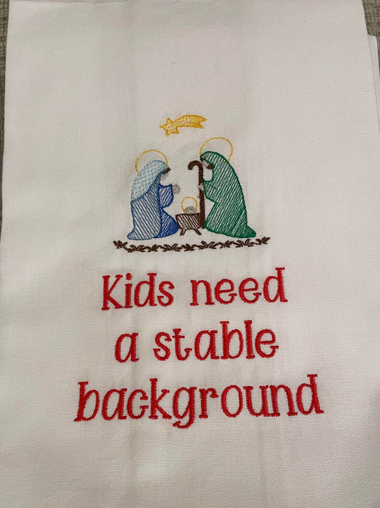"Stable Background" Kitchen Towel