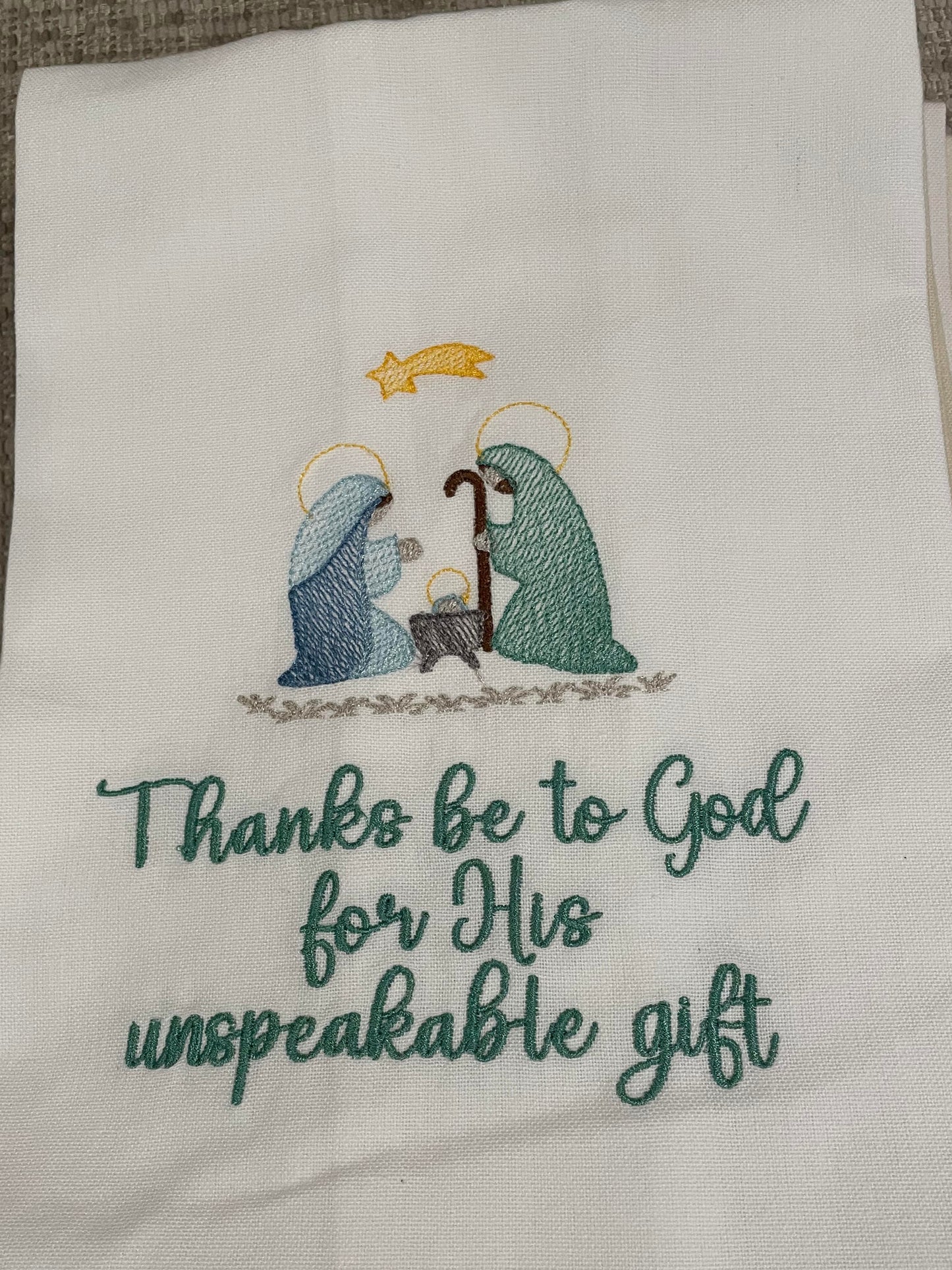 "Unspeakable Gift" Kitchen Towel