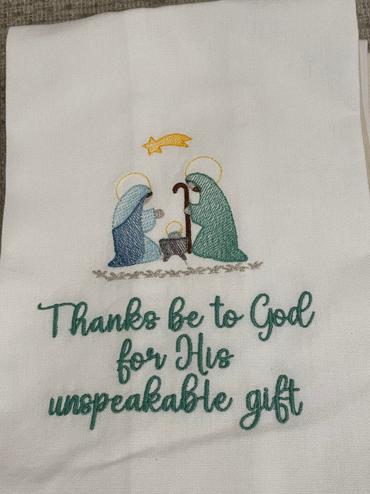 "Unspeakable Gift" Kitchen Towel