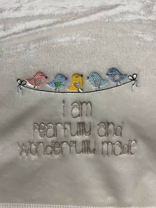 "Fearfully & Wonderfully Made" Baby Blanket